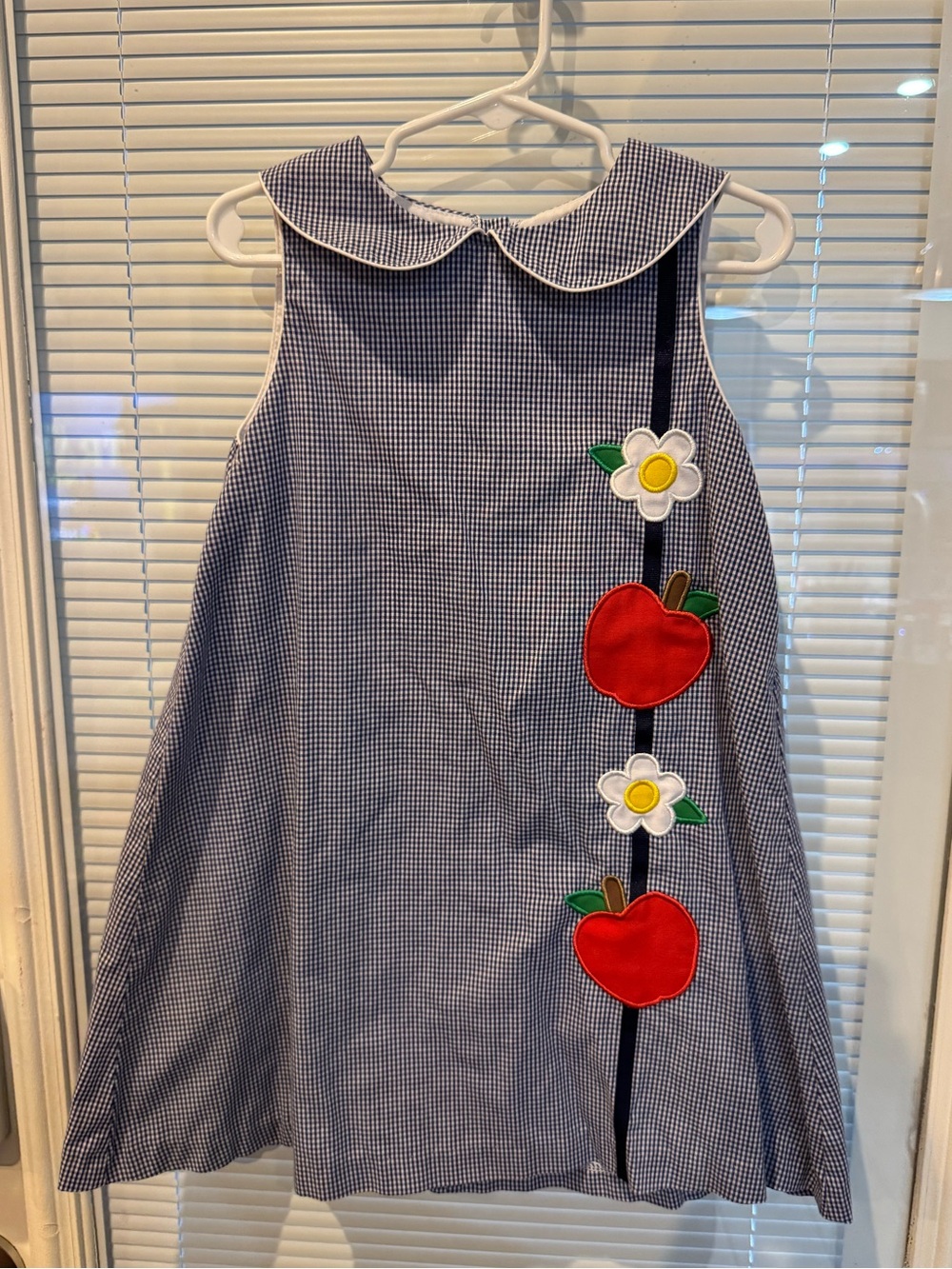 Southern Sunshine Girls Size 6 Apple Gingham Back to School Dress